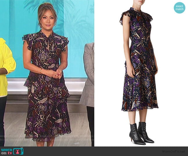 Montrose Dress by Whistles worn by Carrie Inaba on The Talk