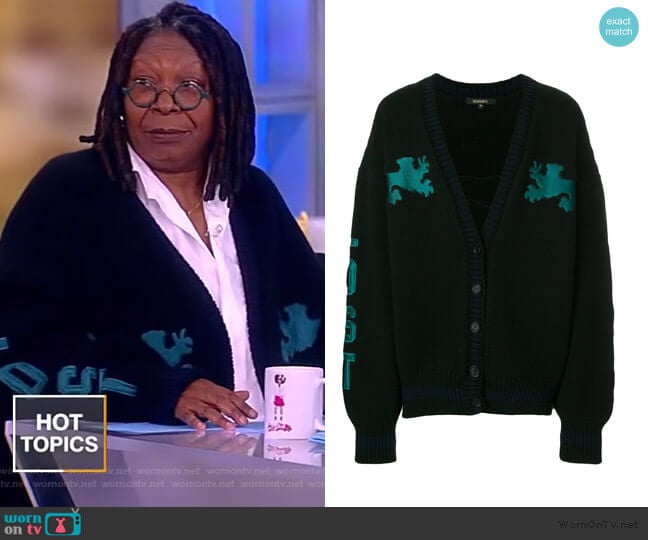 Graphic Cardigan by Yeezy worn by Whoopi Goldberg on The View