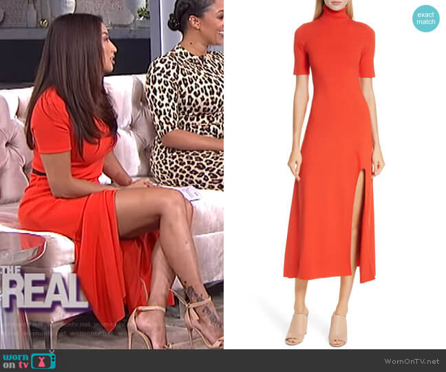 Caplan Midi Dress by A.L.C. worn by Jeannie Mai on The Real