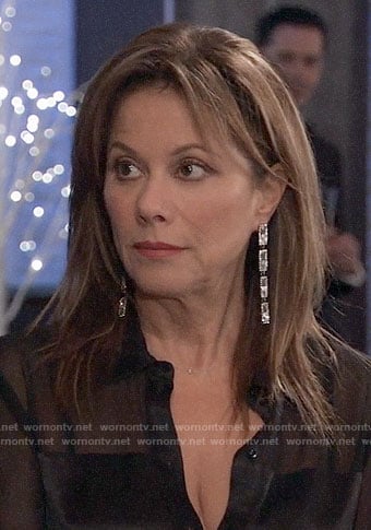 Alexis’s rectangular NYE earrings on General Hospital