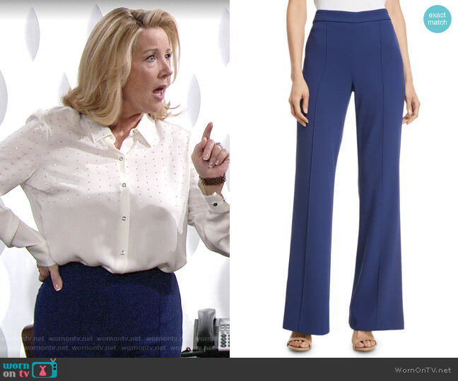 Alice + Olivia Jalisa Pants worn by Nikki Reed Newman (Melody Thomas-Scott) on The Young and the Restless