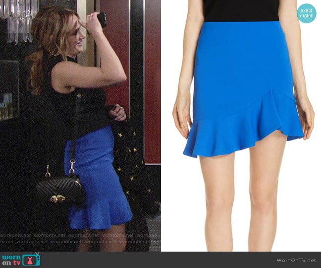 Alice + Olivia Marcella Skirt worn by Summer Newman (Hunter King) on The Young and the Restless