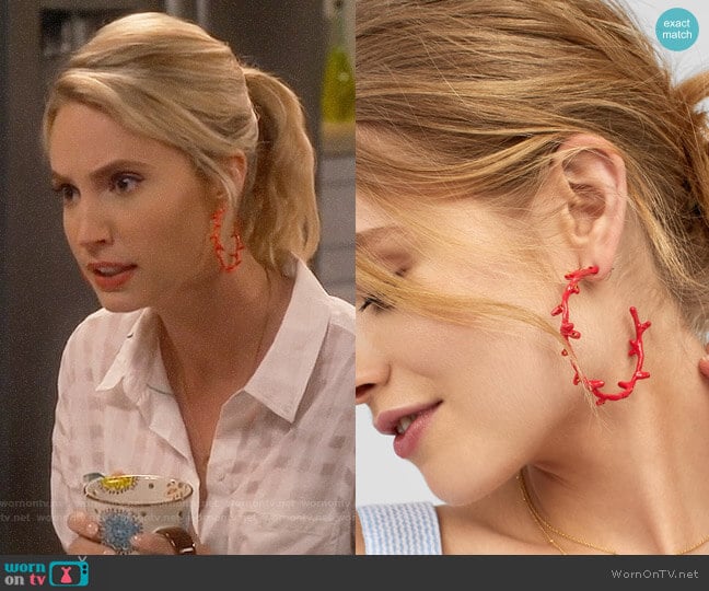 Baublebar Belize Hoops worn by Mandy Baxter (Molly McCook) on Last Man Standing