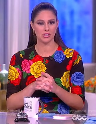Abby’s rose print dress on The View