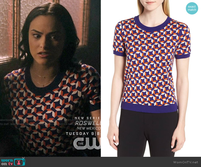BOSS Felisabeth Sweater worn by Veronica Lodge (Camila Mendes) on Riverdale