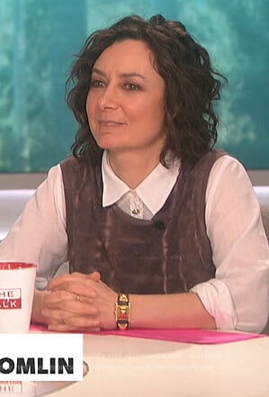 Sara's brown tie dye tank top on The Talk