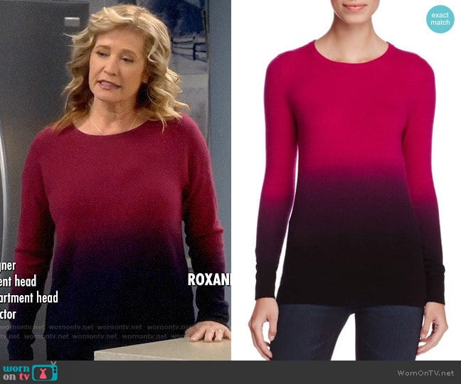 C by Bloomingdales Cashmere Crewneck Ombre Sweater worn by Vanessa Baxter (Nancy Travis) on Last Man Standing