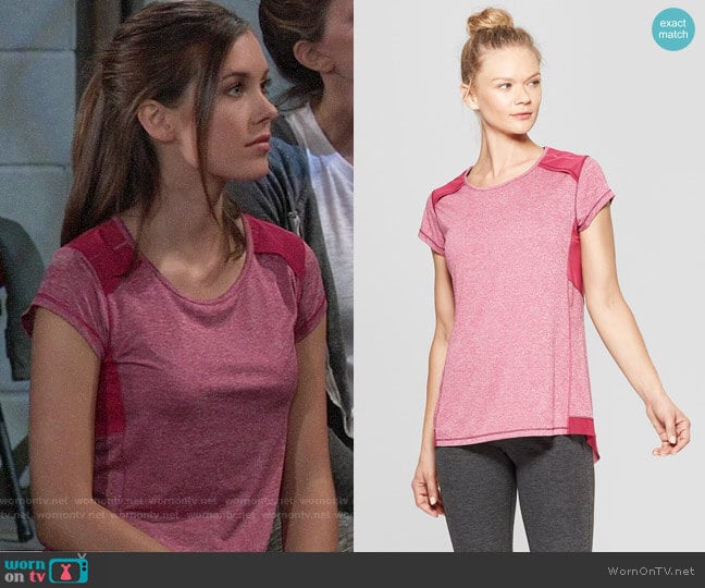 Wornontv Willows Pink Tee And Side Stripe Leggings On General Hospital Katelyn Macmullen 8669