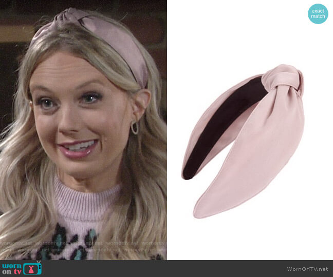 Cara Shiny Satin Knottted Head Wrap worn by Abby Newman (Melissa Ordway) on The Young and the Restless