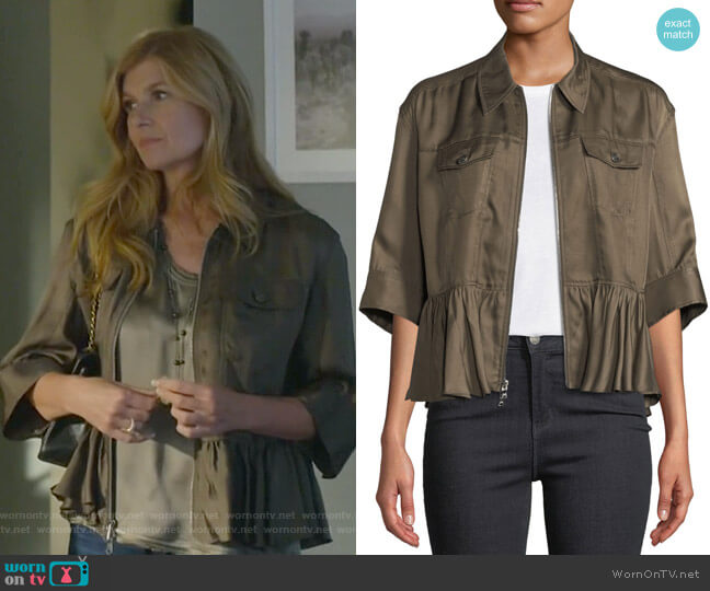 WornOnTV: Debra’s khaki peplum jacket on Dirty John | Connie Britton ...