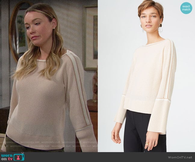 Club Monaco Venys Cashmere Sweater worn by Flo Fulton (Katrina Bowden) on The Bold and the Beautiful