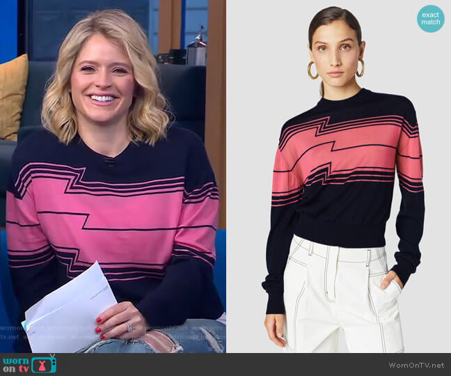 WornOnTV: Sara’s navy and pink striped sweater on GMA Day | Sara Haines ...