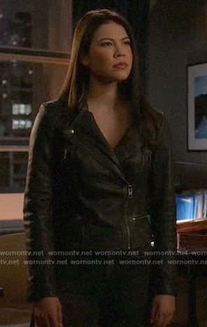 Emiko’s leather jacket on Arrow