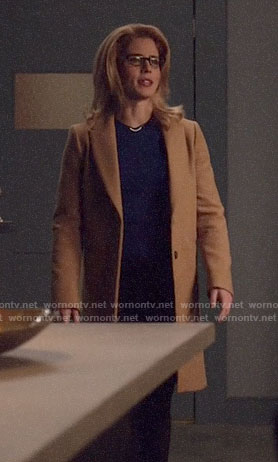Felicity's camel coat on Arrow