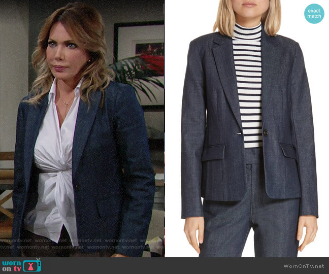 Frame Classic Denim Blazer worn by Taylor Hayes (Hunter Tylo) on The Bold & the Beautiful