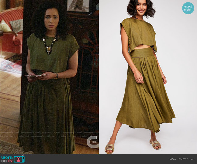 Free People Sundown Skirt Set worn by Macy Vaughn (Madeleine Mantock) on Charmed