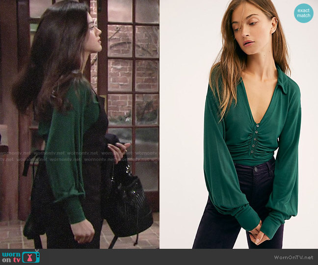 Free People Sydney's Party Top worn by Lola Rosales (Sasha Calle) on The Young & the Restless