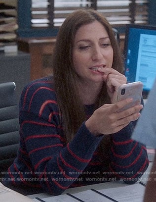 Gina's navy and red striped sweater on Brooklyn Nine-Nine