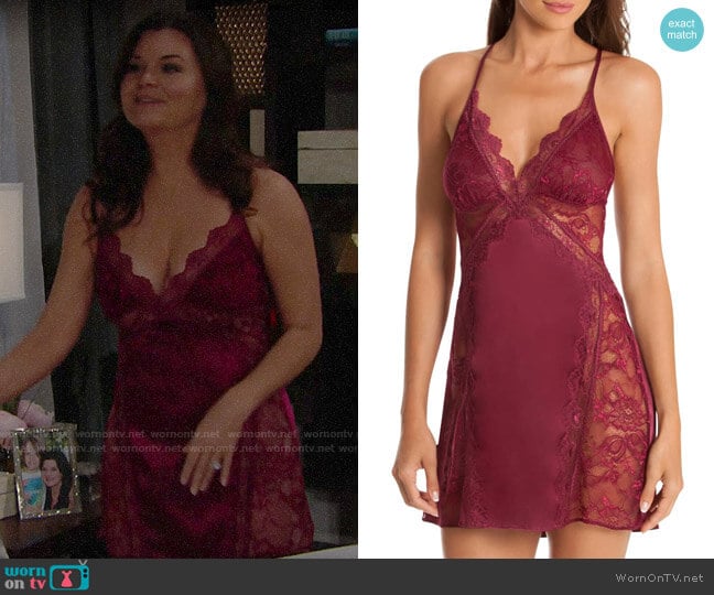 In Bloom by Jonquil Lace Glisten Chemise worn by Katie Logan (Heather Tom) on The Bold and the Beautiful