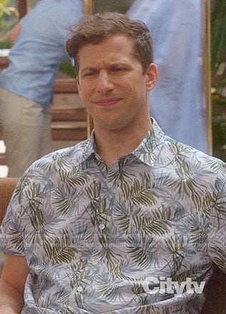 Jake's leaf print shirt on Brooklyn Nine-Nine