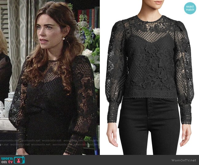 Joie Rodia Top worn by Victoria Newman (Amelia Heinle) on The Young and the Restless