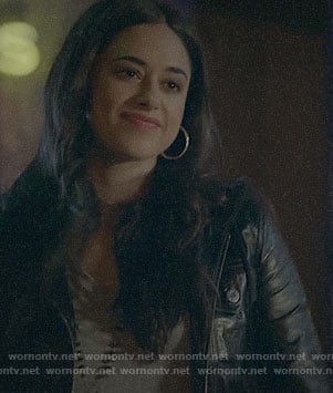 Liz’s leather hooded jacket on Roswell New Mexico