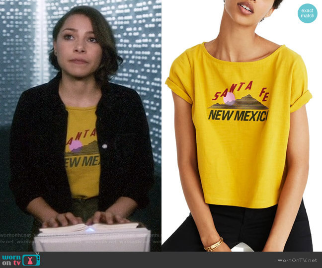 Madewell Santa Fe New Mexico Setlist Boxy Tee worn by Nora West-Allen (Jessica Parker Kennedy) on The Flash