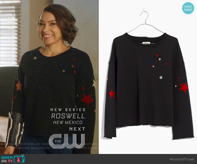 Madewell Starry Night Sweatshirt worn by Nora West-Allen (Jessica Parker Kennedy) on The Flash