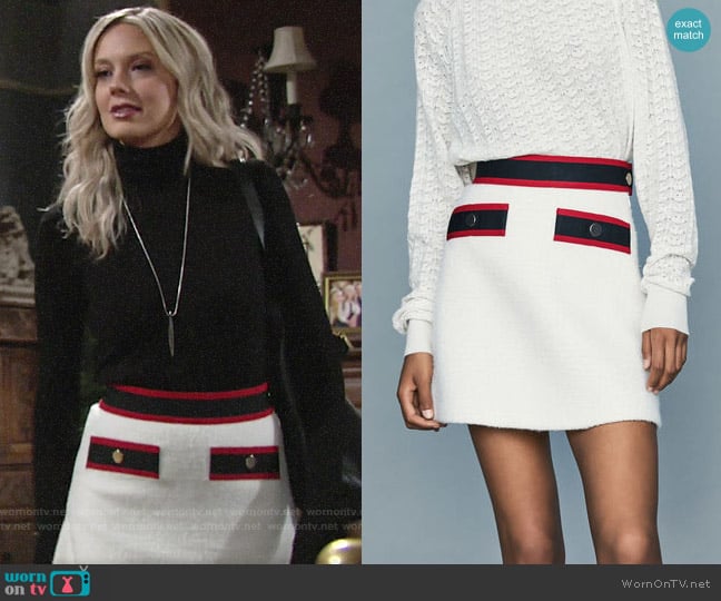 Maje Josine Skirt worn by Abby Newman (Melissa Ordway) on The Young and the Restless