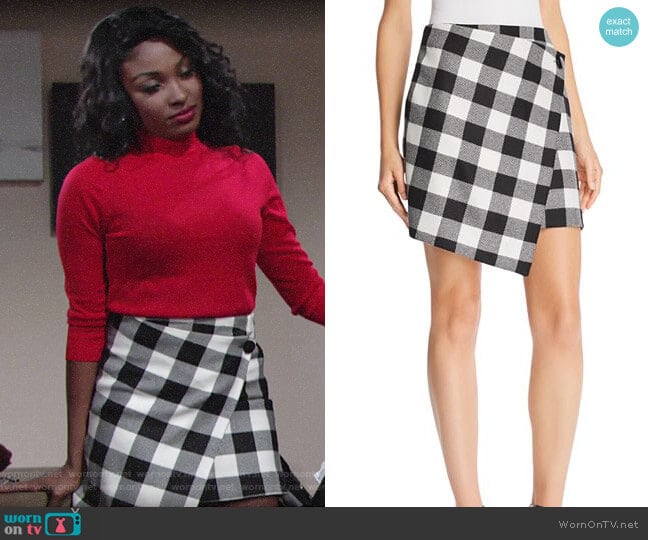 Milly Buffalo Check Wrap Skirt worn by Ana Hamilton (Loren Lott) on The Young and the Restless