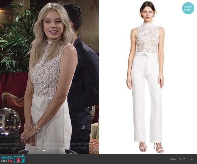 Misha Collection Josie Pantsuit worn by Abby Newman (Melissa Ordway) on The Young & the Restless