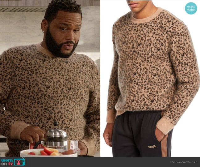 Ovadia and 2025 sons leopard sweater