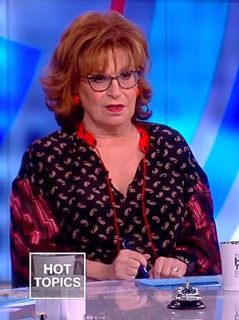 Joy’s paisley print blouse on The View