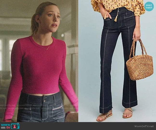 Anthropologie Pilcro High-Rise Flare Jeans worn by Betty Cooper (Lili Reinhart) on Riverdale