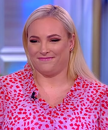 Meghan’s pink leopard print top on The View