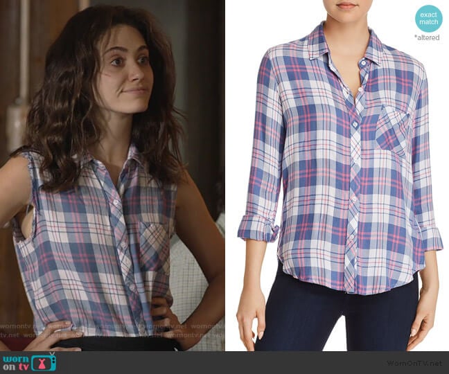 Hunter Plaid Shirt in Watermelon by Rails worn by Fiona Gallagher (Emmy Rossum) on Shameless