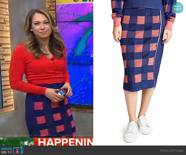 Ridley Skirt by Rag & Bone worn by Ginger Zee on Good Morning America