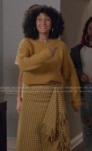 Bo's yellow plaid ruffled skirt on Black-ish