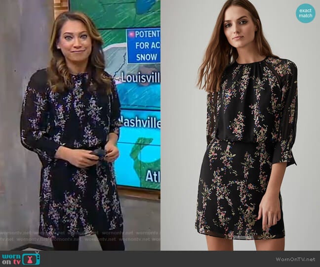 WornOnTV: Ginger’s black floral dress on Good Morning America | Ginger ...