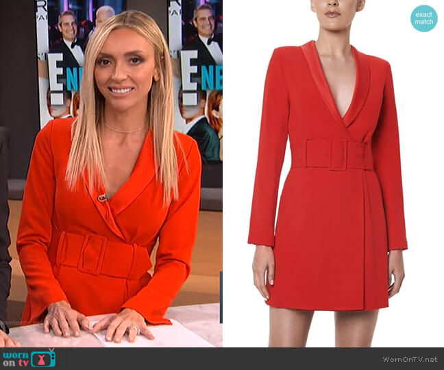 Crepe Wrap Jacket Dress by Santina Nicole worn by Giuliana Rancic on E! News