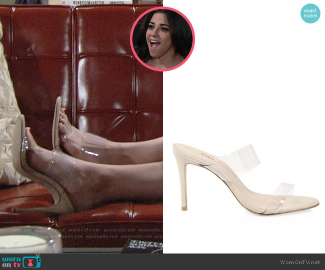 Schutz Ariella Sandal worn by Mia Rosales (Noemi Gonzalez) on The Young & the Restless