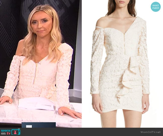 Floral Sequin One-Shoulder Minidress by Self Portrait worn by Giuliana Rancic on E! News