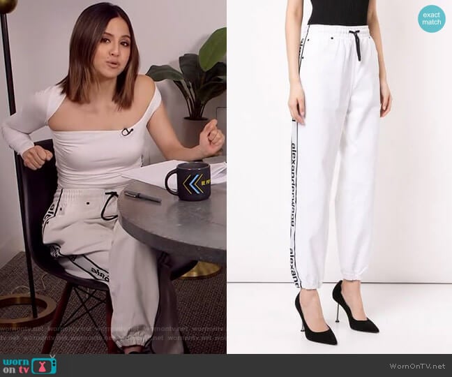 Side Panelled Track Pants by Alexander Wang worn by Erin Lim on E! News