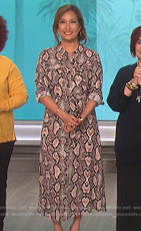 Carrie's snake skin shirtdress on The Talk