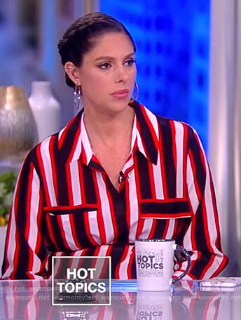 Abby’s striped shirt dress on The View