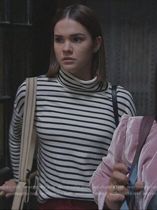 Callie's striped turtleneck top on Good Trouble