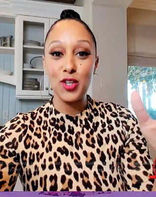Tamera's leopard fitted dress on The Real