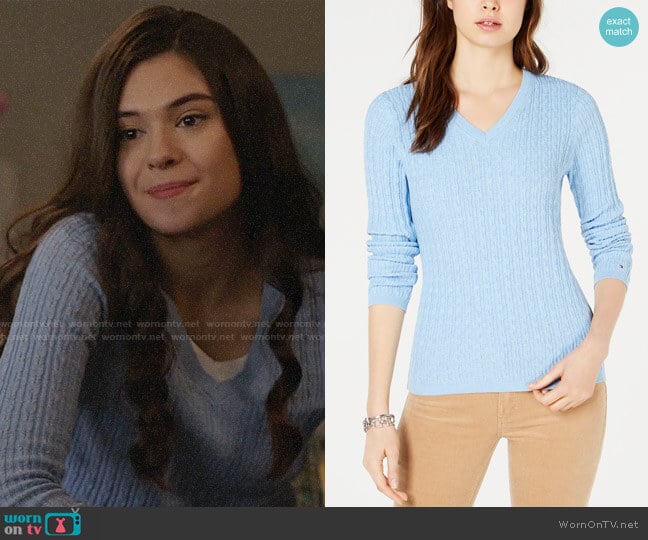 Tommy Hilfiger Cotton Cable-Knit Sweater worn by Nia Nal (Nicole Maines) on Supergirl