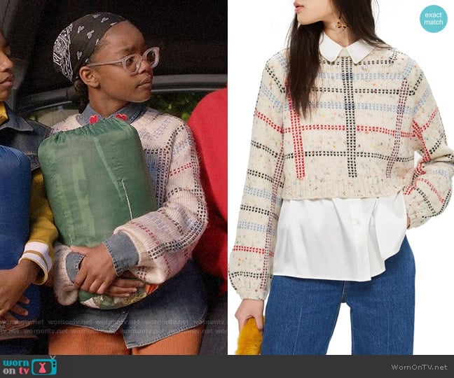 Topshop Check Pattern Sweater worn by Diane Johnson (Marsai Martin) on Black-ish