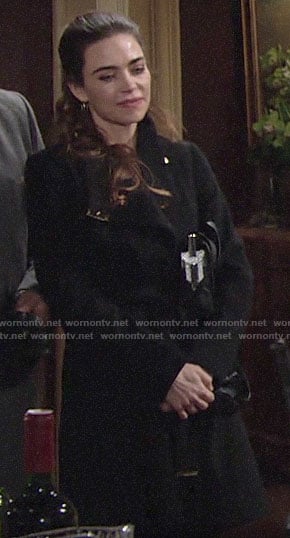 Victoria’s black coat on The Young and the Restless